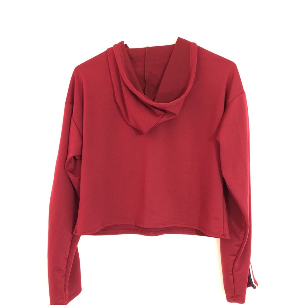 New With Tag Striped Crop Long Sleeve Hoodie - Picture 2 of 4